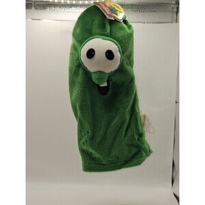 VeggieTales Larry The Cucumber Plush Puppet Toy Big Ideas Green Veggie Character
